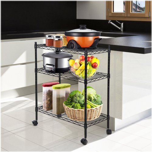SteelMax 3-Tier Rolling Storage Rack