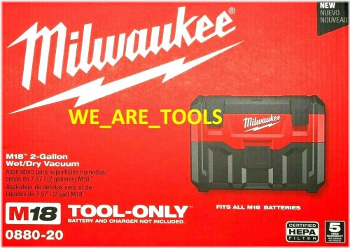 Milwaukee Wet/Dry Cordless Vacuum with HEPA Filter