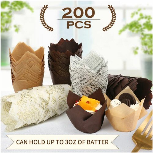 Tulip Muffin Liners - 200 Pack