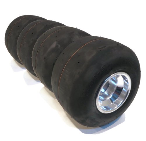 Velocity Set: Tubeless Racing Slick Tires with Aluminum Wheels