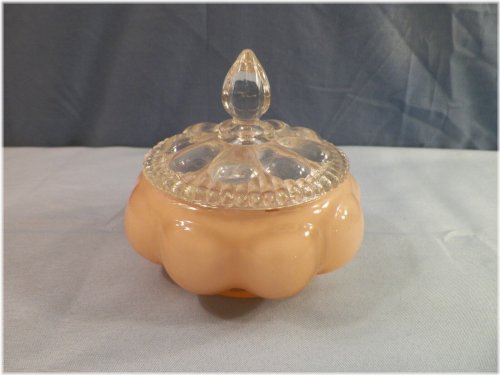 Pink Melon Glass Vanity Box