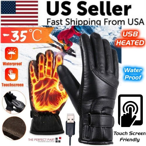 Thermal Touch Winter Gloves: USB Heated for Extra Warmth and Wind Protection