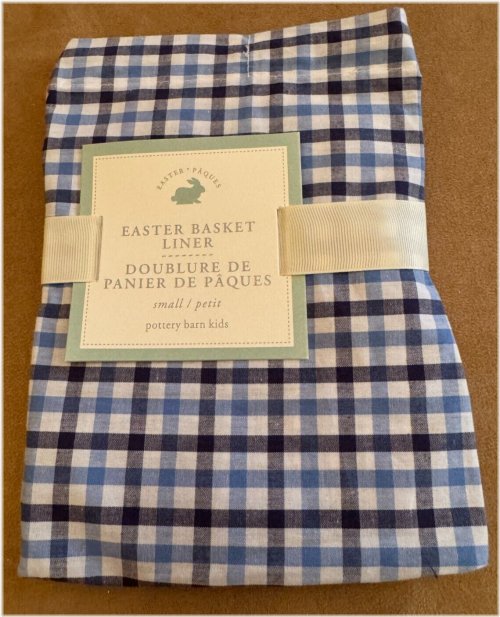 Nantucket Plaid Blue Cotton Easter Liner