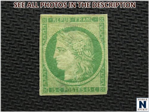 Green Ceres Stamp, 1850 French Issue