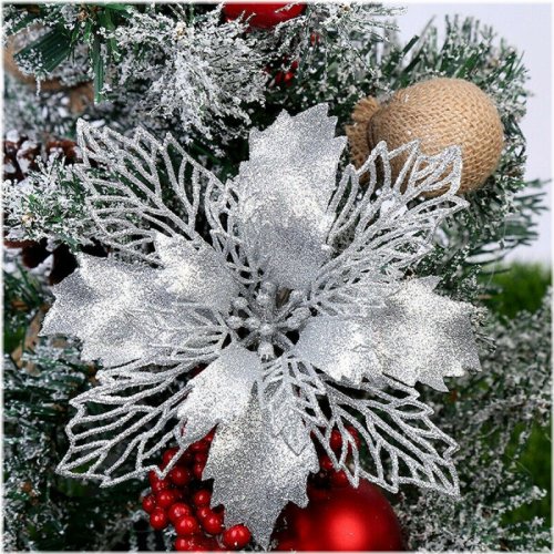 Sparkling Poinsettia Decorations