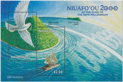 Millennium Ship Dove Island Stamp Sheet