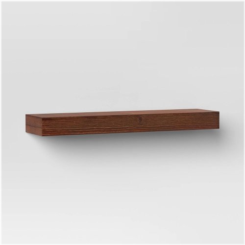 Floating Walnut Brown Shelf by Threshold