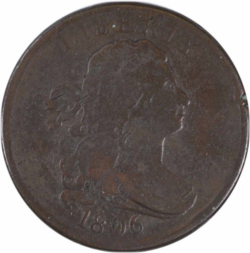 Copper Draped Bust Half Cent from 1806