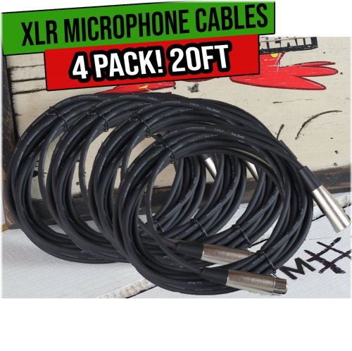 Toadlink XLR Mic Cables - 20ft 4 Pack