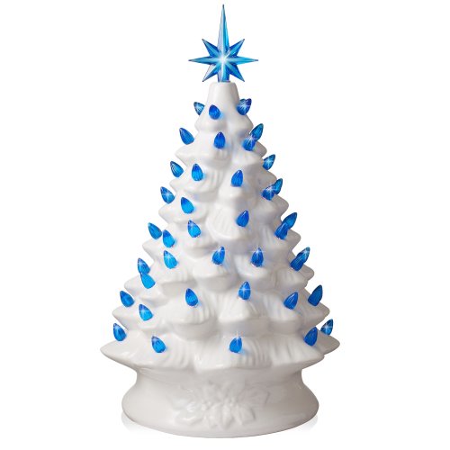 Frosty Glow Ceramic Christmas Tree
