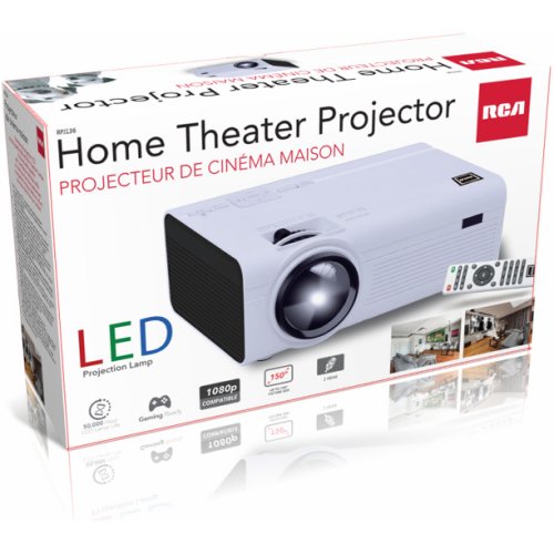 Refurbished RCA Projector with 1080P Capability and Large Image Display