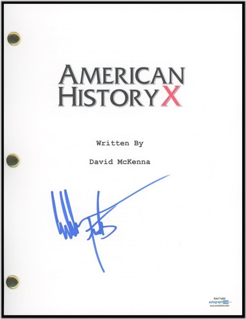 American History X" Full Script Screenplay Autographed by Edward Furlong