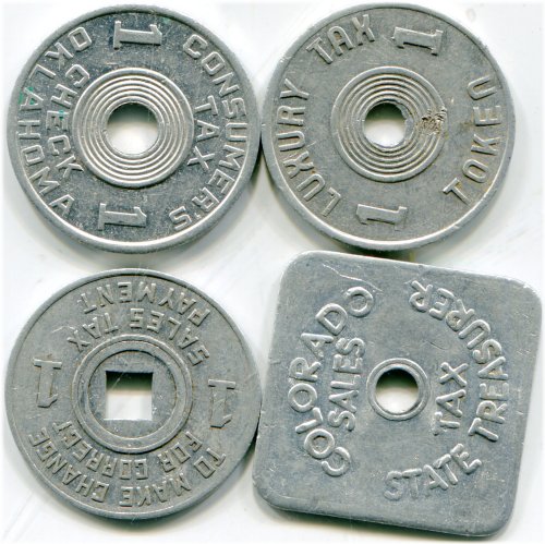 Vintage US Tax Token Collection - Lot of 4 Items