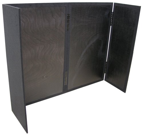 Portable Wood Folding Screen with Heavy-Duty Carpet