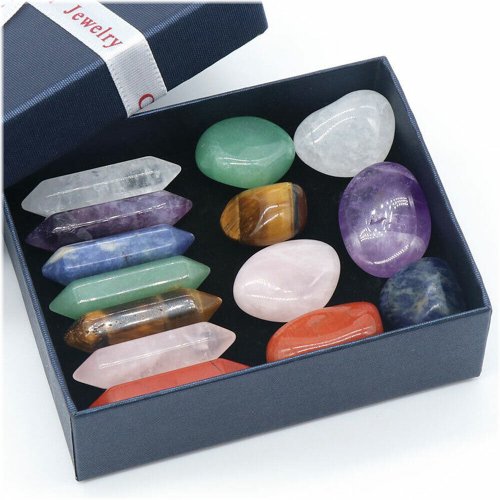 Chakra Stone Obelisk Quartz Wand Set