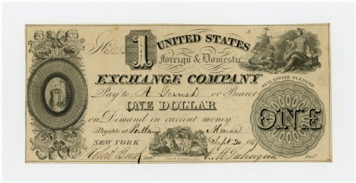 1837 Exchange Co. New York to Portland Note