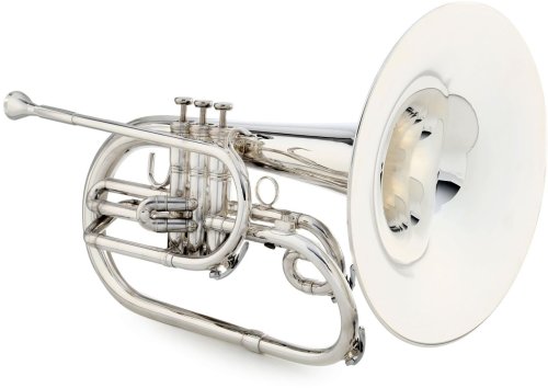 The Majestic Silver Marching Mellophone