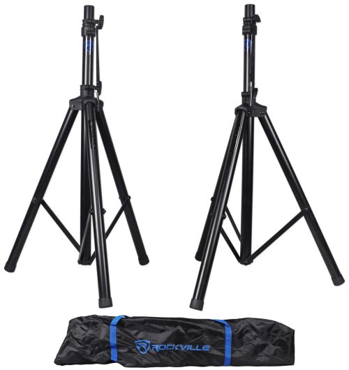 Rockville Adjustable Tripod Speaker Mounts with Carry Bag - Universal Fit