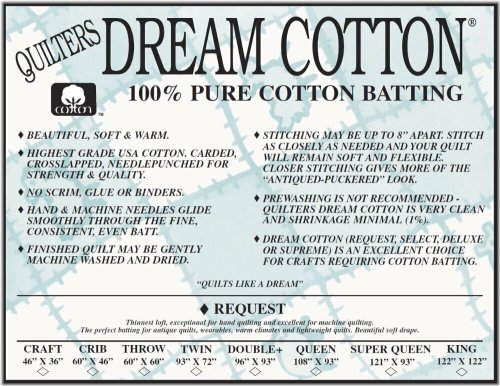 Dreamy Cotton Cozy Throw Batting