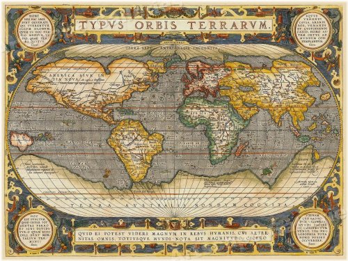 Ortelius' Vintage World Map - 1600s Style (24x32)