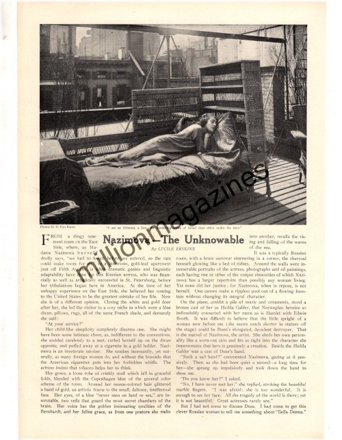 Theatre Time Capsule: 1912 Alla Nazimova Article and Photos Set