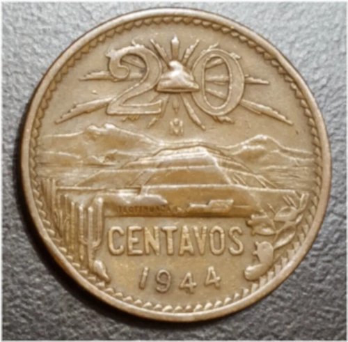 Mexican Eagle Snake Bronze Coin