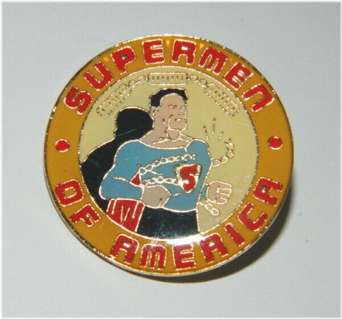 Vintage Supermen Enamel Pin from 1950's