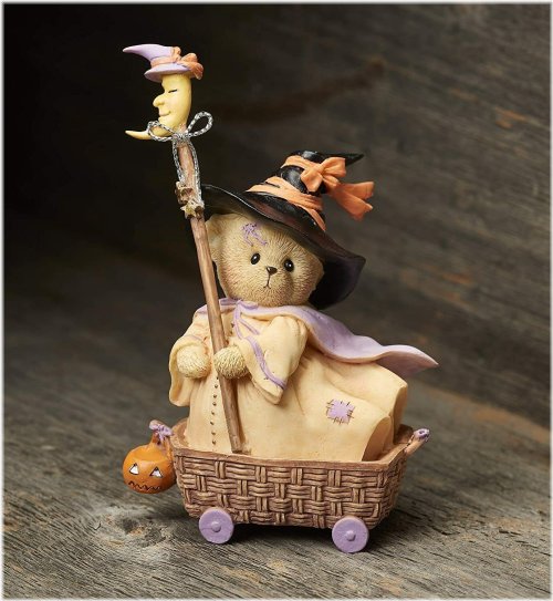 Spooky Wheel Basket Teddy Figure