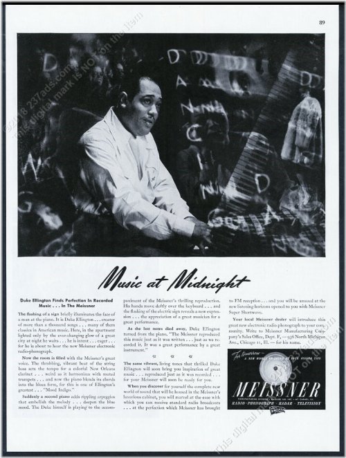 Duke Ellington Vintage Print Ad