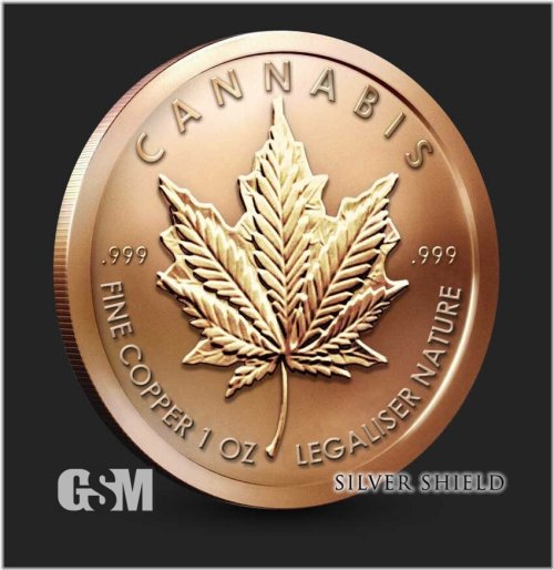Copper Cannabis Round