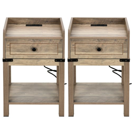 Charger Drawer Nightstand