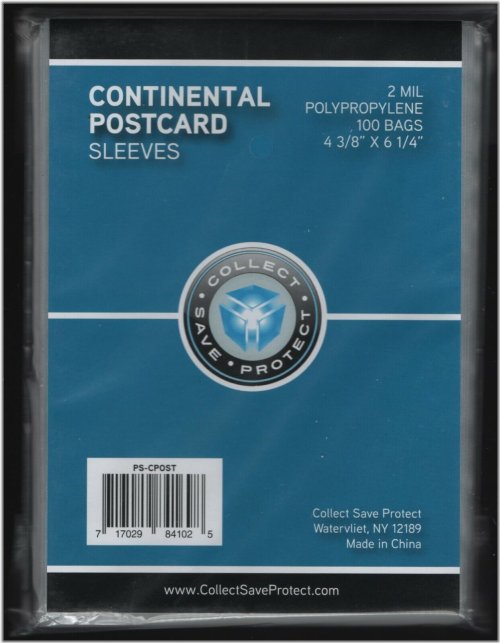 Continental Collection Postcard Protectors