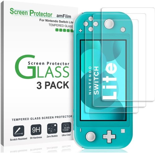 SwitchLite Shield - Tempered Glass Screen Protector (3 Pack) by amFilm