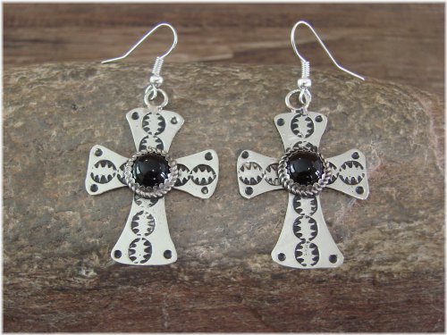 Southwest Cross Dangle Earrings