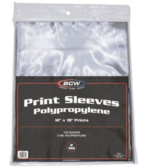 Poly Sleeves for Print and Poster Protection (Pack of 100)