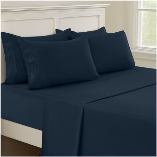 ComfortLux Microfiber Bedding Set with Deep Pockets - 6 Piece 1800 Thread Count