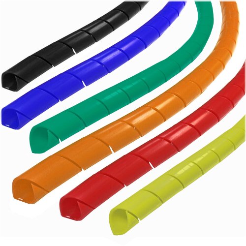 FlexiWrap" - Color-coded Spiral Cable Organizer in Multiple Sizes