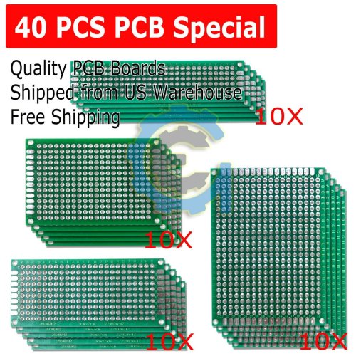 Double-Sided FR-4 Prototype Board (1.6mm Thickness)