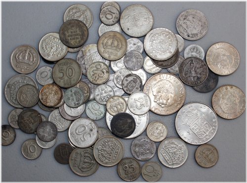 Silver World Coin Assortment - 7 Troy Ounces, 40% Silver Content