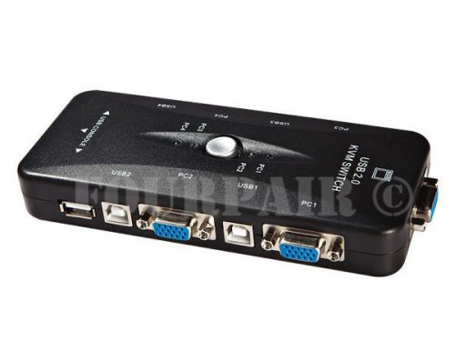 QuadView USB KVM Switch with High-Resolution Video Support