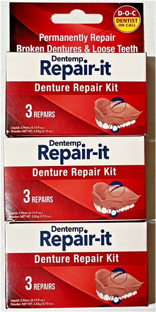 Denture Repair Kit Triple Pack