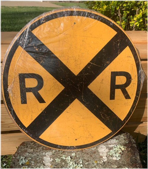 Vintage Railroad Crossing Plaque