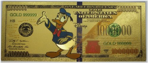 Gold-Plated Disney Donald Duck Bill