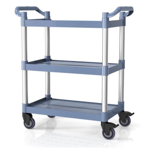 Triple Tier Swivel Utility Cart - Gray