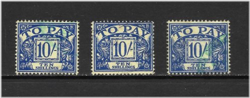 Ultra Yellow Postage Due Trio - 1959 Issue