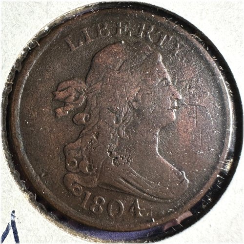 Plain 4 Draped Bust Half Cent