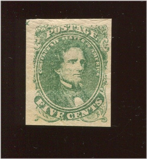 Confederate States 'X' Gutter Variety Stamp