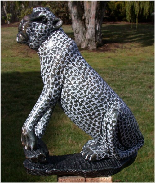 Leopard Majesty Stone Carving
