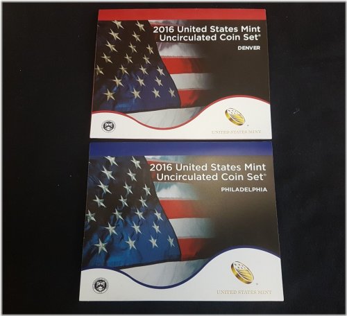 Complete 2016 US Coin Set with 26 Coins and Both "P" and "D" Mints