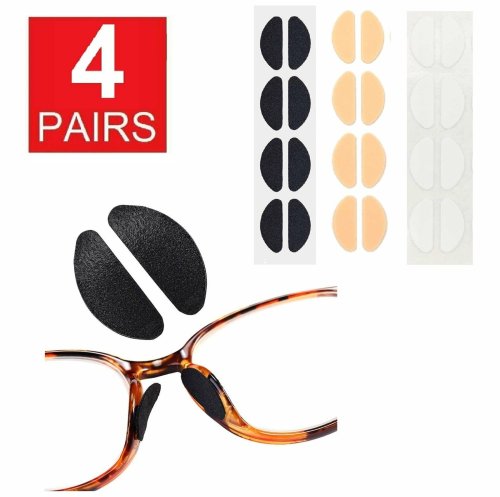 Nose Comfort Pads for Glasses - 4 pairs of Anti-slip Foam Adhesive